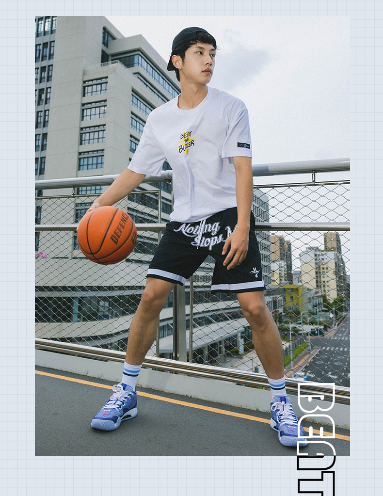【林书豪联名】特步篮球短袖男t恤2022夏季男装篮球文化衫logo休闲