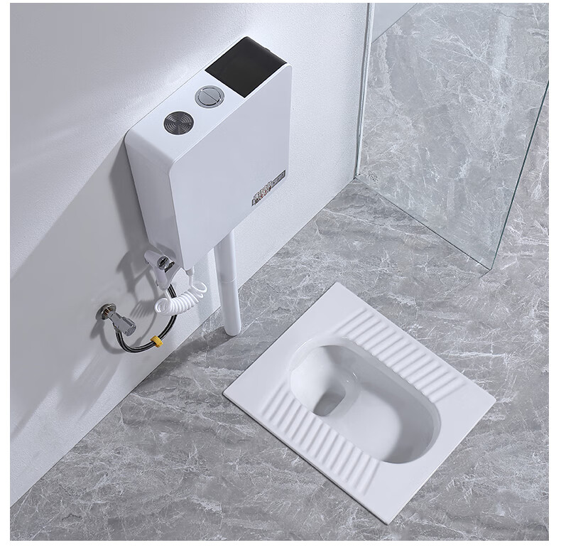 2022新款马可波罗蹲便器套装蹲便器家用蹲坑式水箱套装大便器卫生间蹲