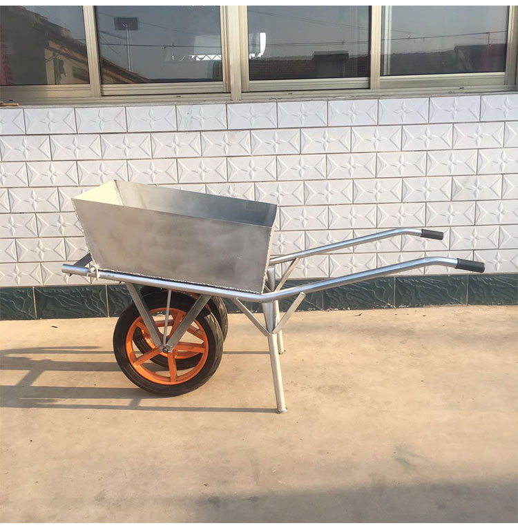 加厚农用手推搬运车双轮手推车建筑家用平板果园拉货翻斗车鸡公车双轮