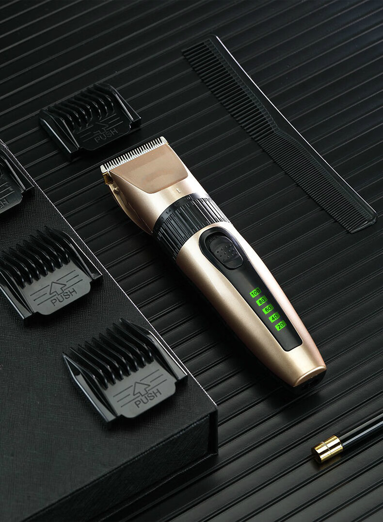 理发器电推剪成人剃头刀电动推子数显儿童家用充电理发工具澳凯钻石蓝