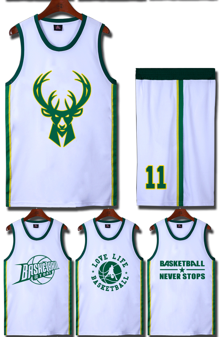 格梵图凯尔特人篮球服套装定制男女学生比赛训练队服黑绿11号篮球衣