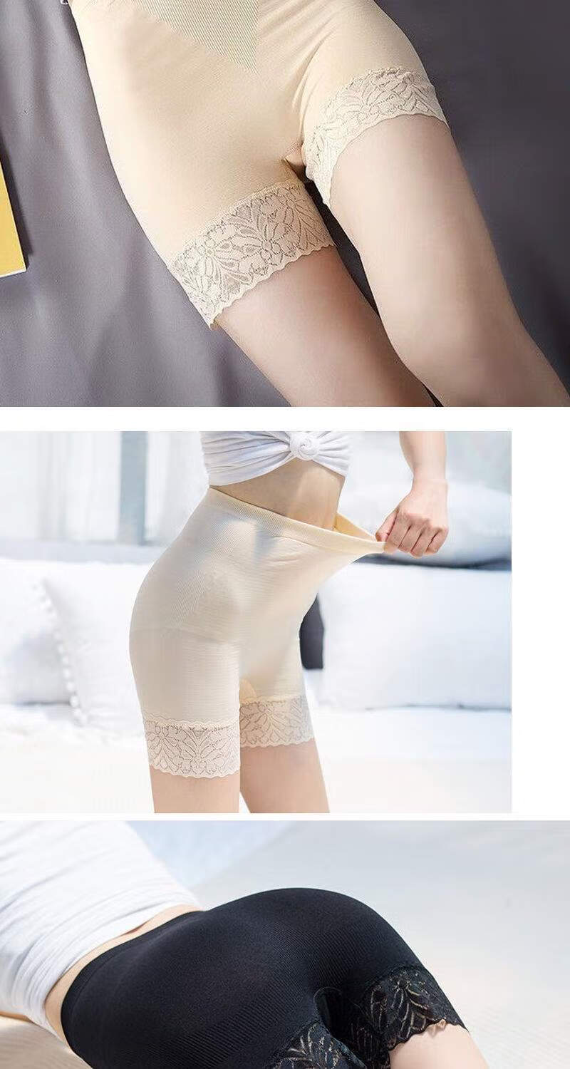 五分安全裤女士纯棉档打底裤防走光高腰大码保险裤衩春夏灰色1条宽