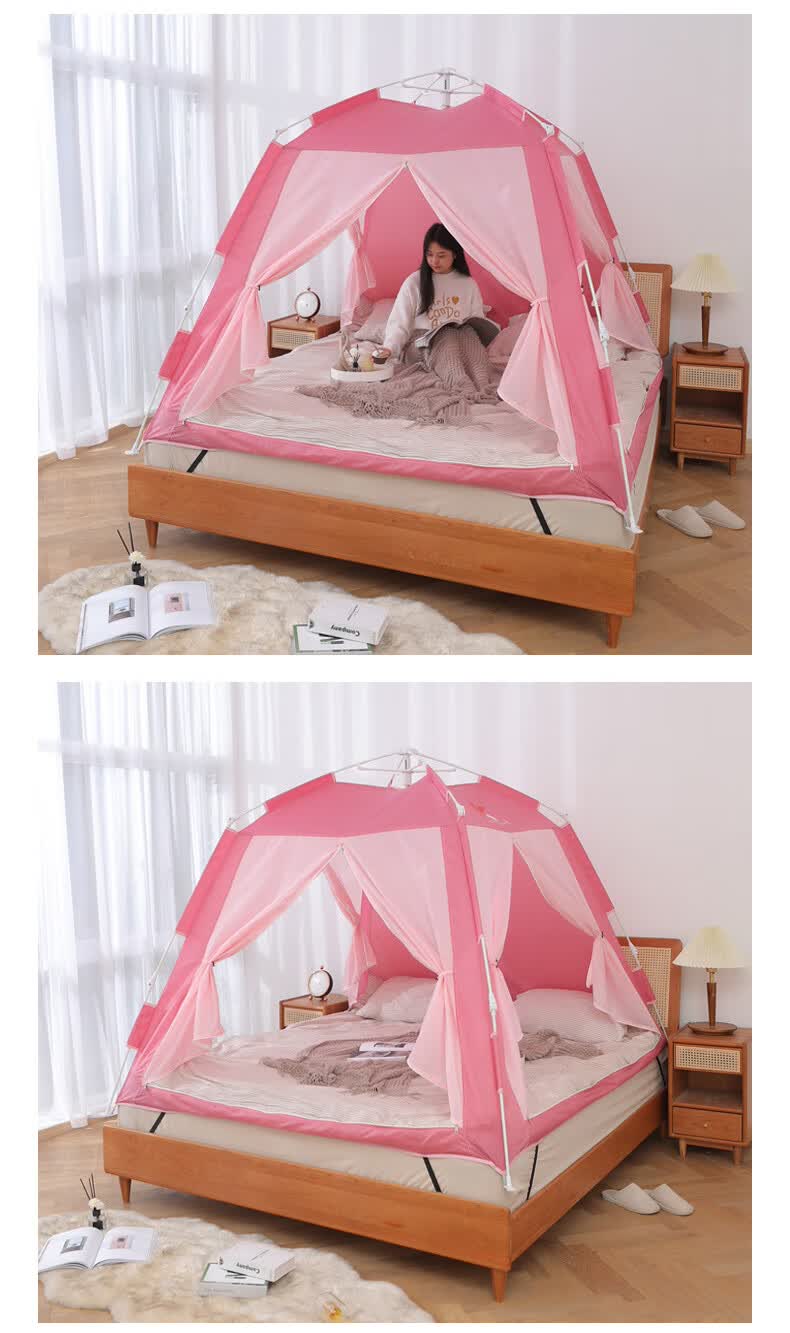 室内帐篷单人屋女孩全自动儿童冬季床上帐篷家用大人室内睡觉保暖冬天