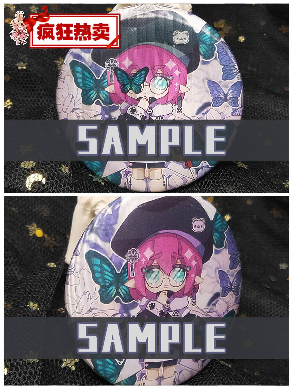 凹凸世界挂件徽章立牌贴纸凹凸世界周边徽章吧唧艾比58mm光栅徽章可变