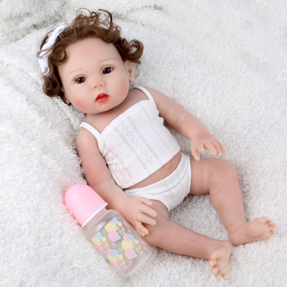 仿真婴儿娃娃50cm早教可爱玩具公仔可入水洗澡洋陪伴宝宝天智星白色