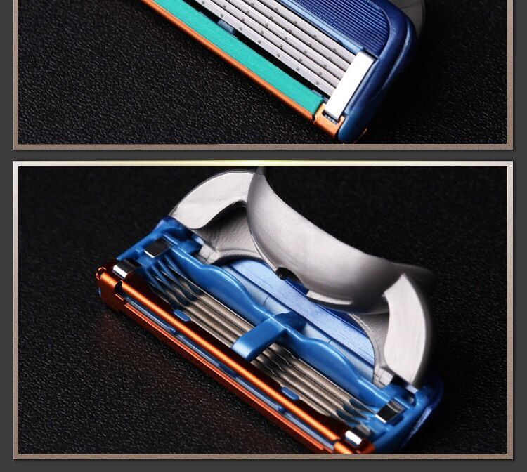 吉利锋隐云感小云刀手动剃须刀刮胡刀刀片锋速5刮毛替换刀头刀架 五层