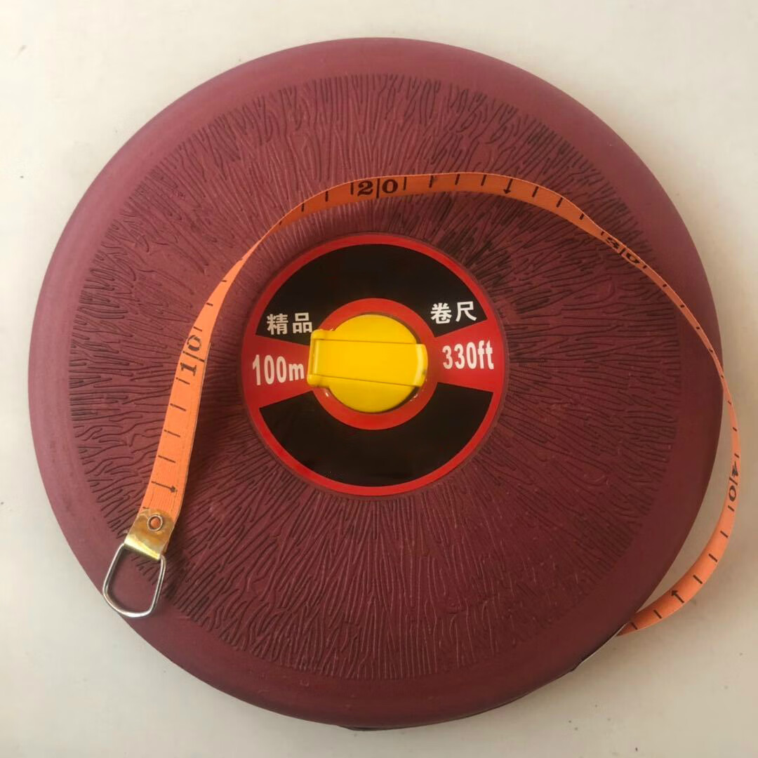 50米100米卷尺圆盘尺侧量尺软尺工程卷尺盒尺 掌柜耐车压外壳皮尺-20m