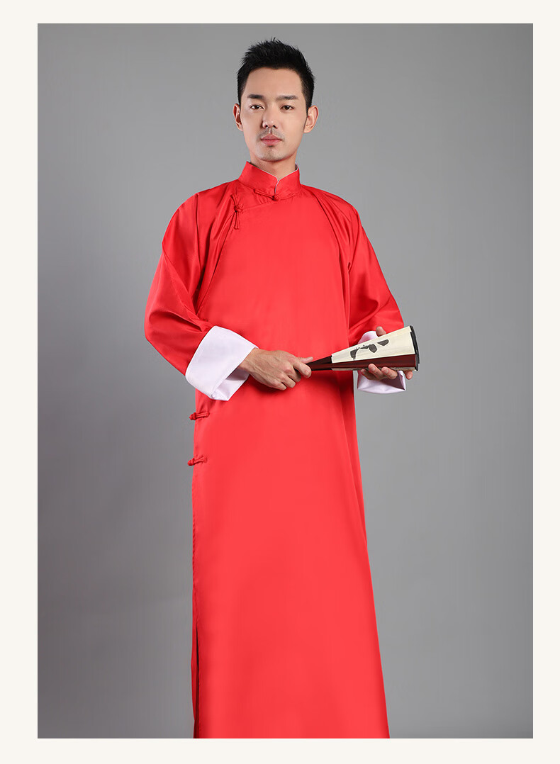 套装相声大褂民国风长衫中式伴郎团古装班服德云华服相声服长袍马褂男