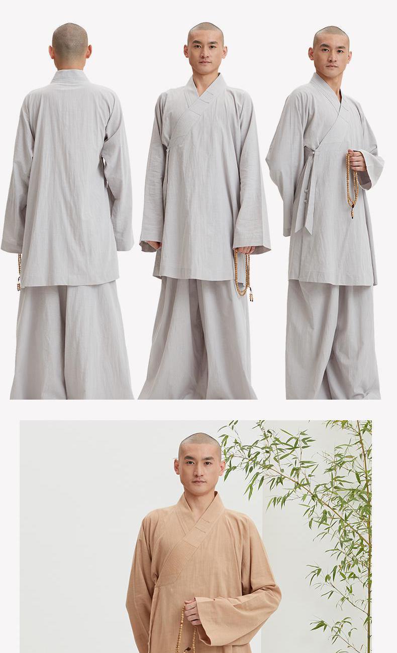 慈缘僧服罗汉褂夏季薄款男女款僧衣短褂僧袍套装禅修僧衣和尚服男 苑
