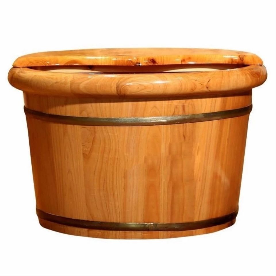 泡脚木桶 养生泡脚足浴泡脚桶实木木质足疗泡脚盆足疗洗脚盆加厚家用