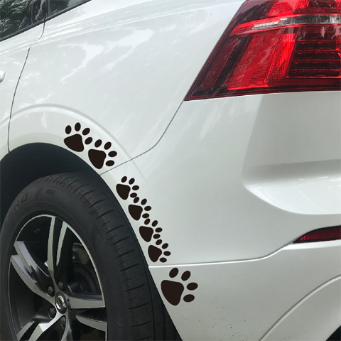 汽车用品车贴划痕遮挡保险杠车门贴纸车尾贴叶子板装饰防水羽毛反光白