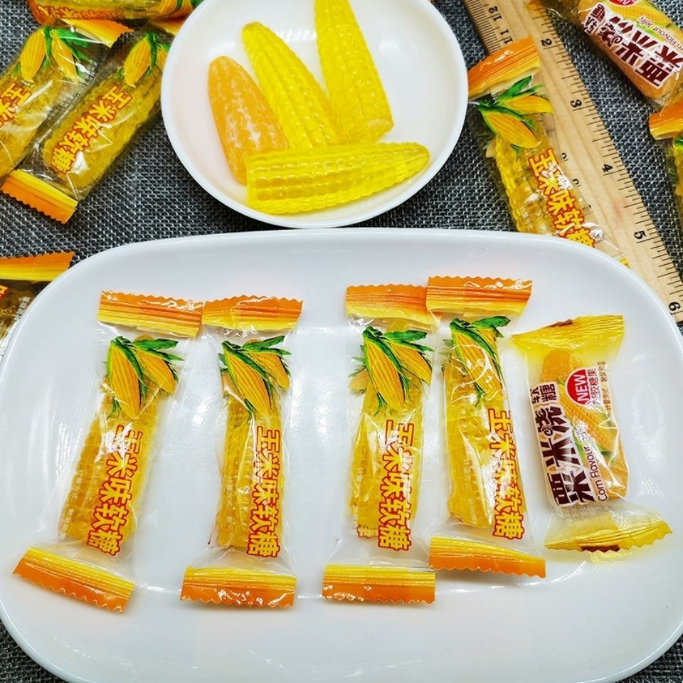 玉米糖玉米糖软糖加长玉米糖5斤糖果水晶款普通玉米5斤
