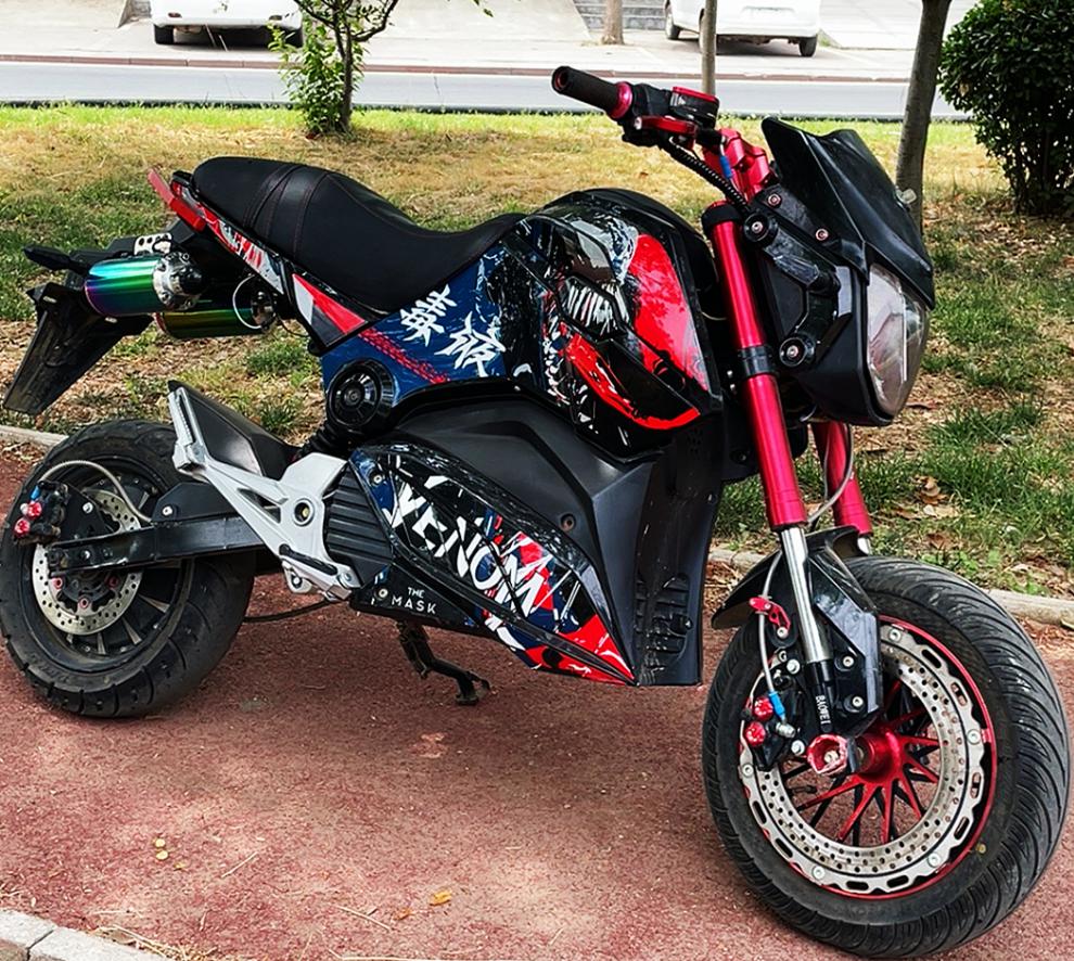 小猴子电摩m5电动摩托跑车z6电动车72v大功率高速改装96v电瓶车 红色