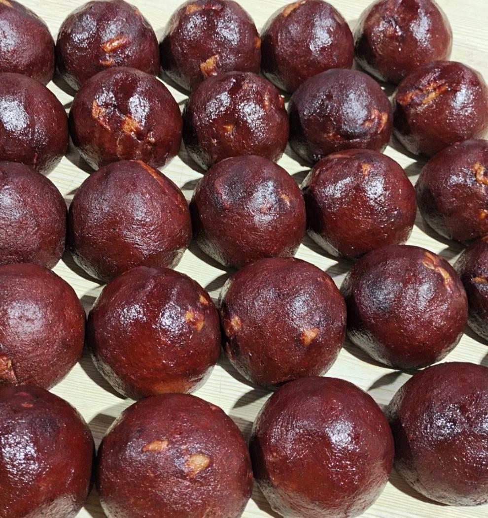 柴火血豆腐 贵州特产手工农家烟熏血粑猪血丸子地方特产 8个划算