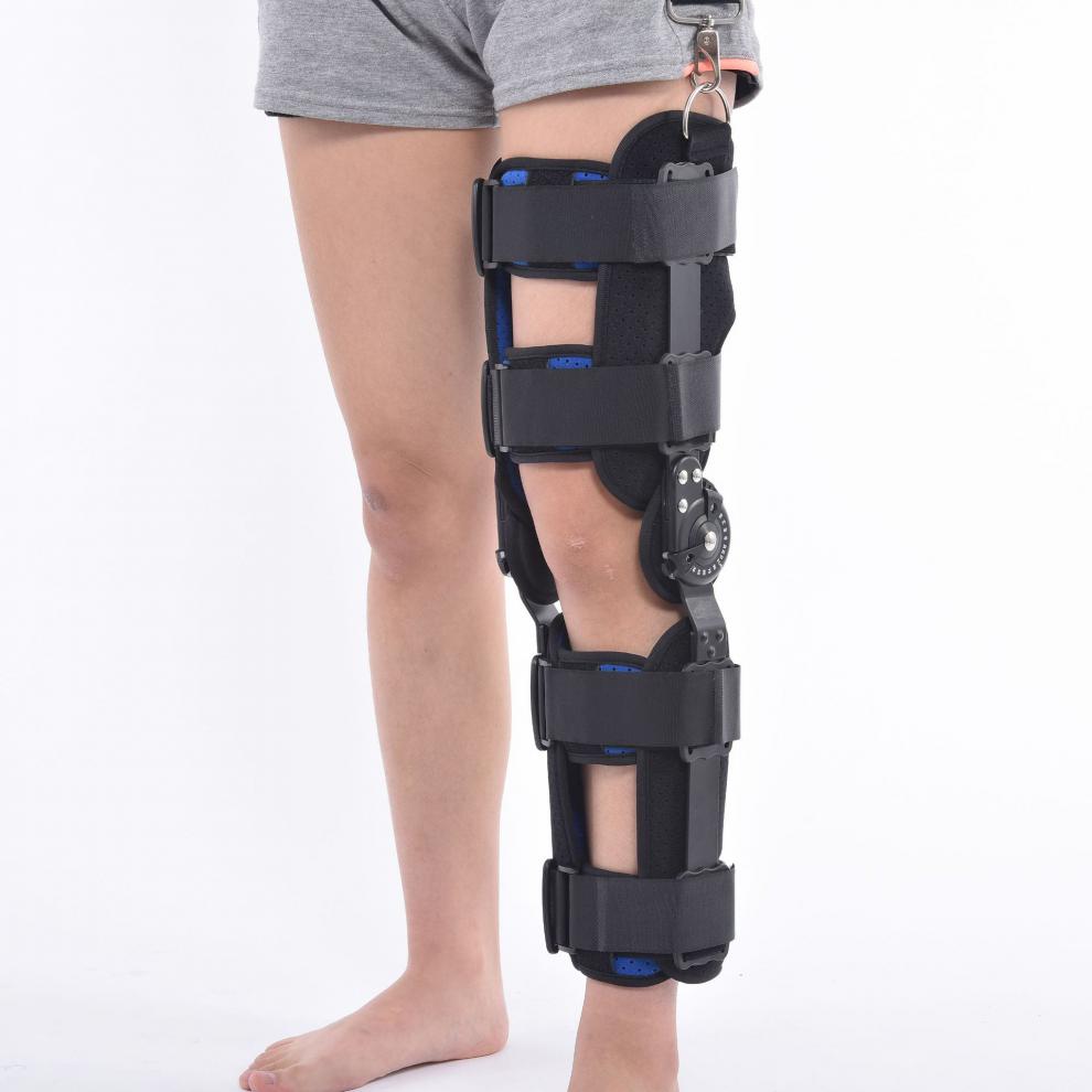 康兴达钢板膝关节固定支具支架半月板韧带损伤膝盖护具支具黑色均码
