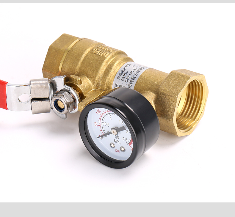 3c认证末端试水装置消防喷淋末端试压装置消防认证试水阀铜球阀消防