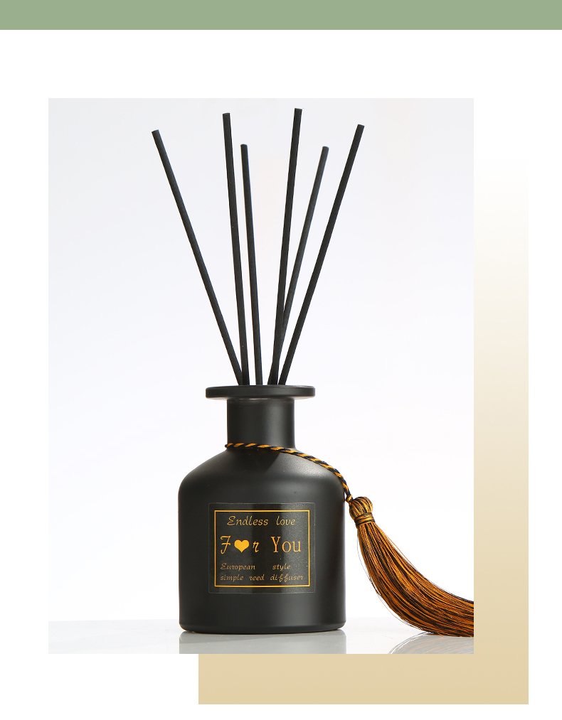 香薰瓶 空瓶 无火香薰酒店民宿卫生间香薰瓶空瓶diy藤条玻璃摆件香氛