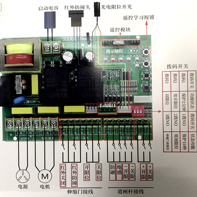 通用型停车场起落杆道闸门控制器主板道闸机电路板遥控器开关6号主板
