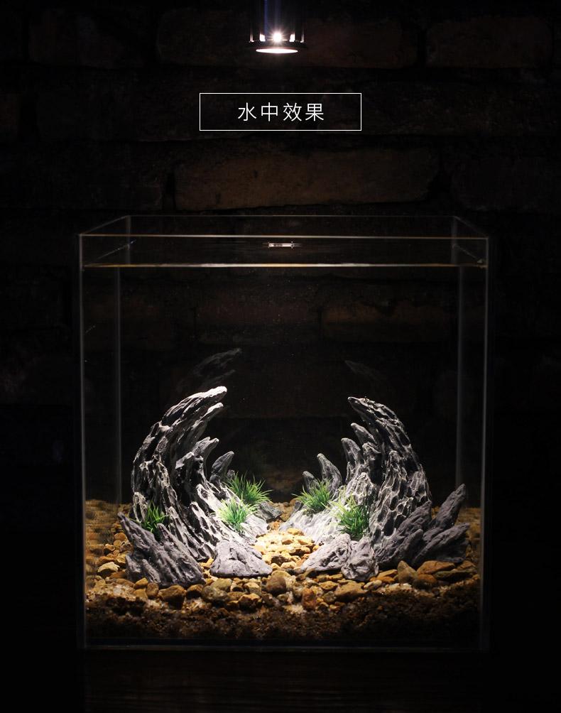 鱼缸龙之谷造景 峡谷水景缸雨林仿真青龙石造景石假山装饰水草小摆件