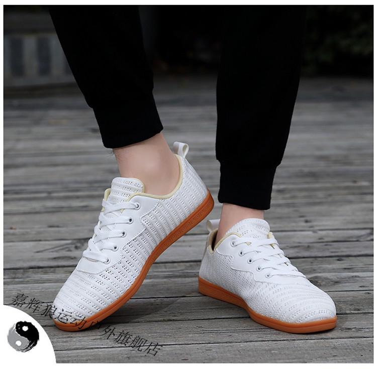 夏季网眼太极鞋夏款武术鞋牛筋底网面透气太极拳练功鞋男女运动鞋