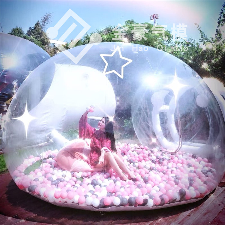网红星空泡泡屋充气网红泡泡屋透明帐篷厂家户外星空气泡屋民宿酒店