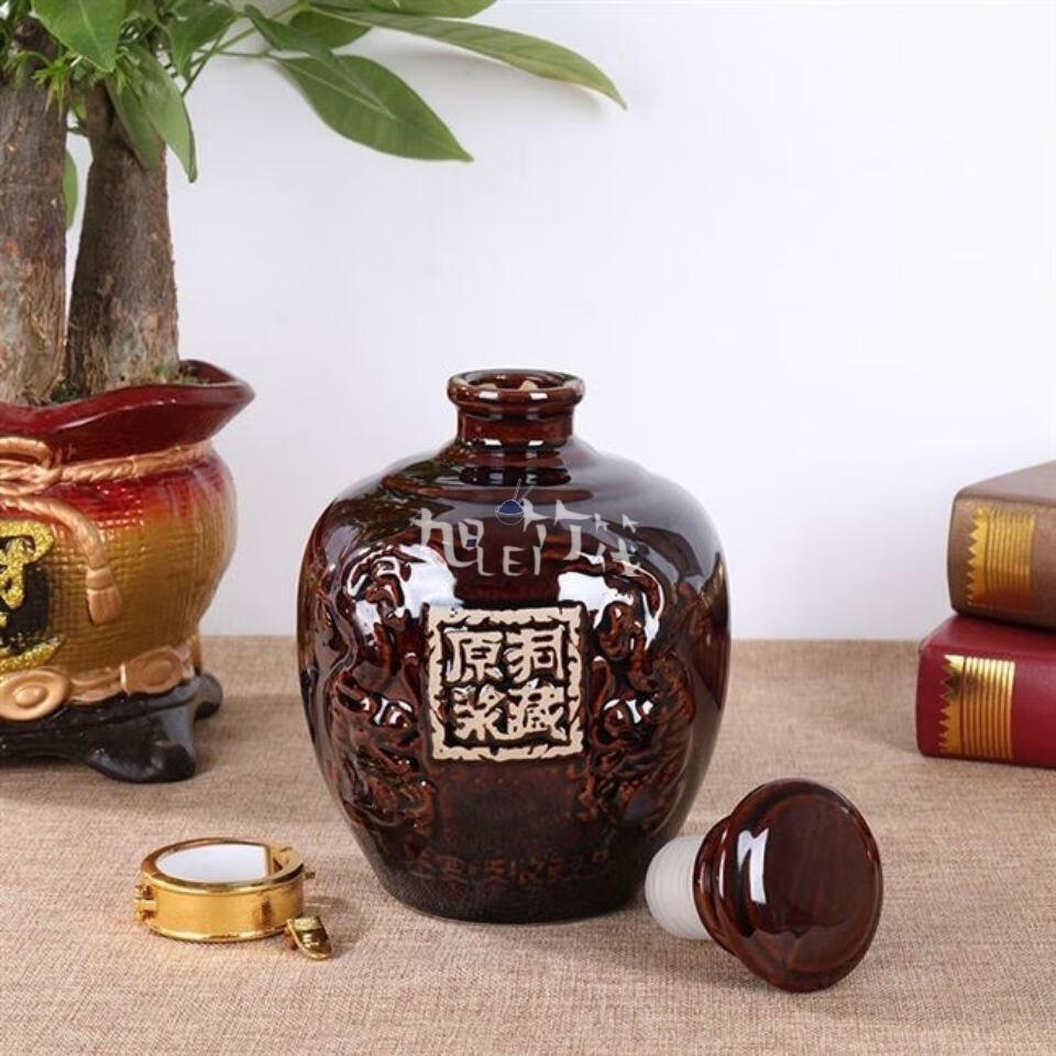 大容量空酒瓶酒坛子陶瓷(四川隆昌)陶瓷酒壶酒具洞藏原浆瓶复古风通用