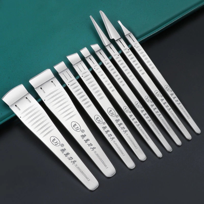 南京飞万一次性修脚刀架刀片手柄斜口圆片刀修脚手动工具平口刀片 3号