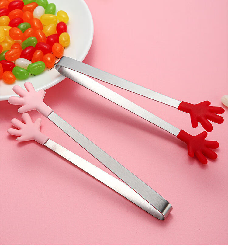 加厚硅胶冰夹夹冰块钳柠檬夹子零食夹脏物夹方糖夹食物夹水果夹子qwc