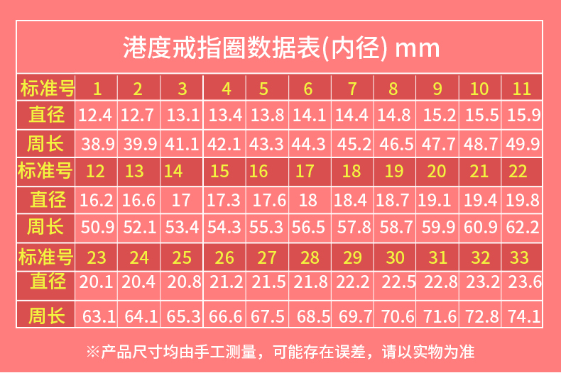 定制适用港度戒指圈环测量工具量号器手指指围圈号尺码尺寸大小戒圈试