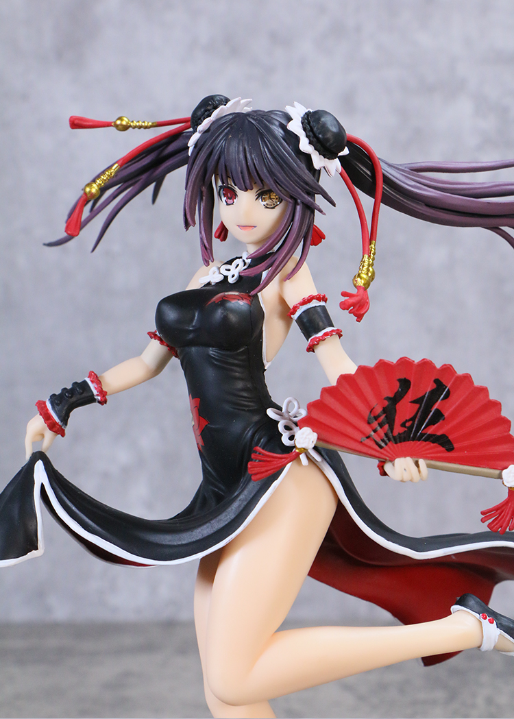 约会大作战和服狂三手办模型玩具动漫美少女机箱摆件礼物猫娘红色24cm