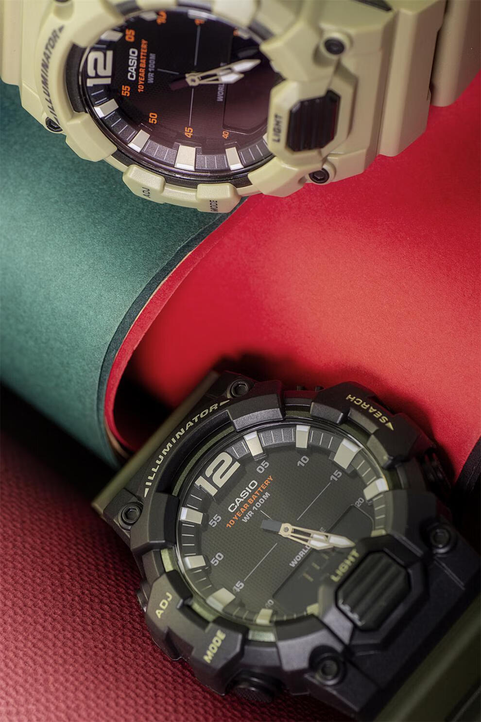 卡西欧(casio)日本casio卡西欧700手表男数位双显运动电子表hdc-700