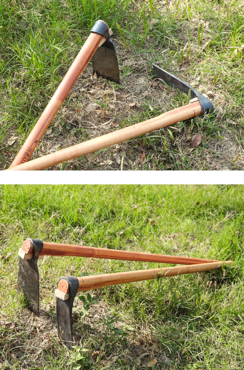 手工锻打农用工具挖笋锄头种菜家用挖土开荒大锄头全钢翻地松锻打宽口