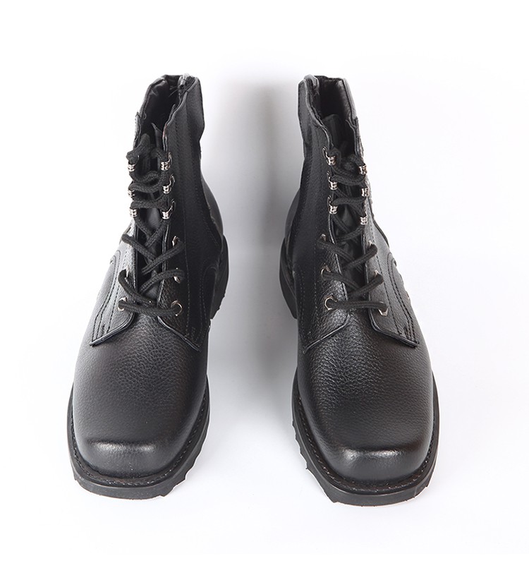3516春秋飞行靴侧拉链高帮皮靴战术靴马丁靴单靴男靴头层牛皮品质定制