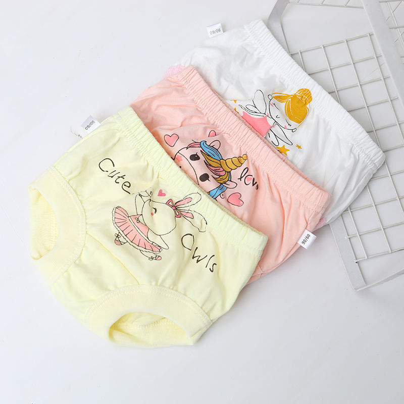 聚叙女童内裤棉小女孩裤衩宝宝三角裤头不夹pp中小儿童婴幼儿面包裤2