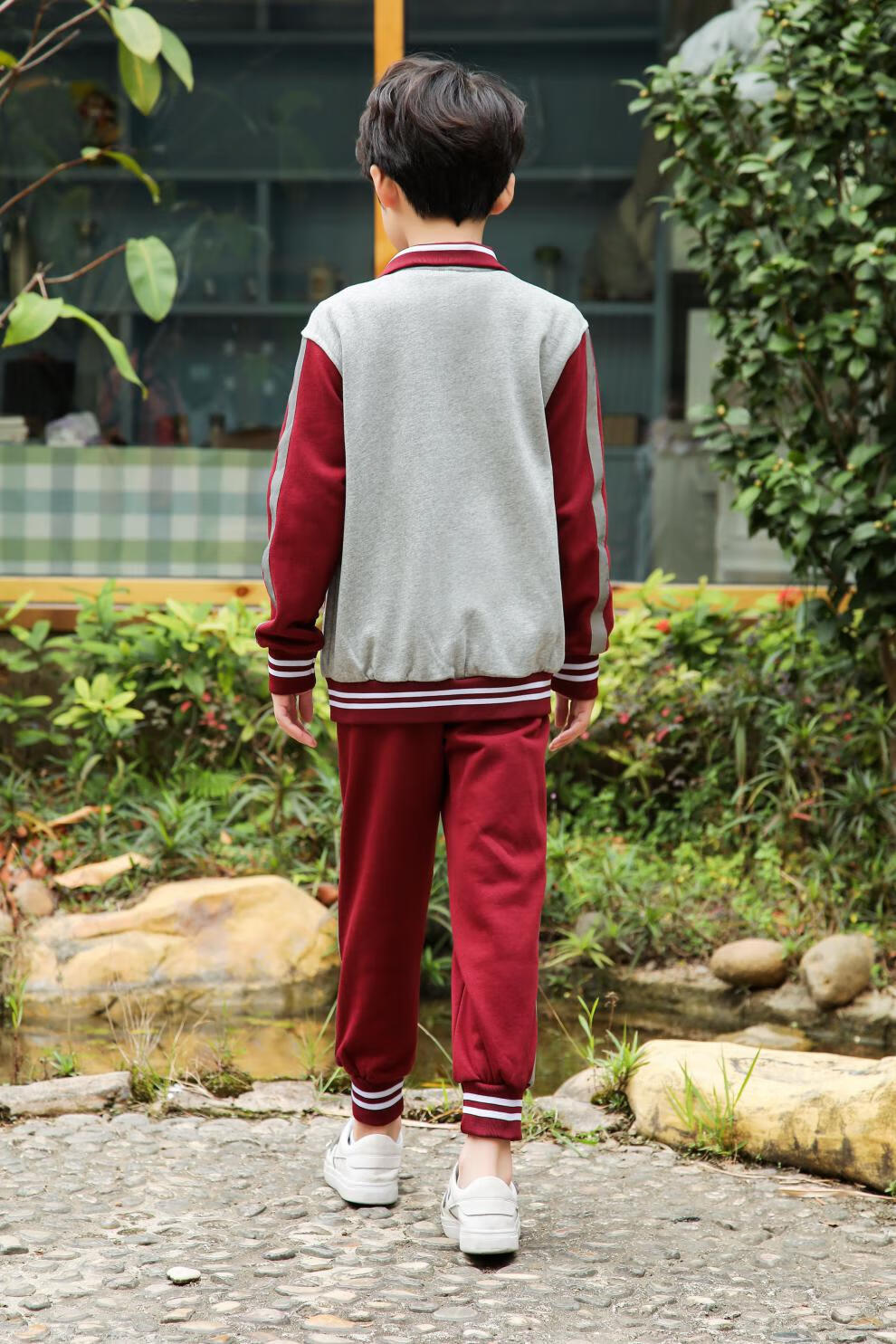 东莞市凤岗镇小学生统一校服棉拉链外套长裤秋冬季套装凤岗小学校服拉