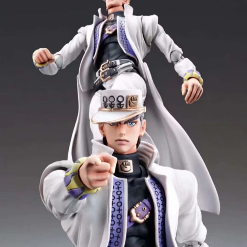 jojo的奇妙冒险白金之星 空条承太郎白衣超像可动模型摆件盒装 jojo