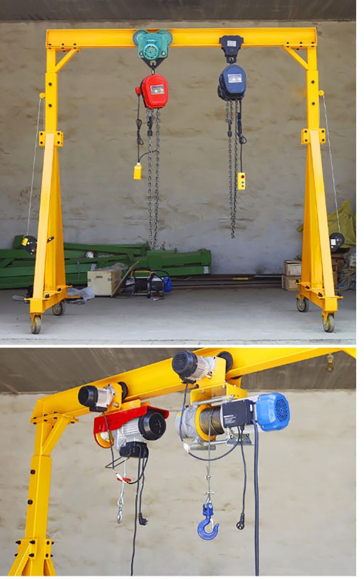 龙门吊架移动 工字钢吊架 龙门架起重机家用1/5吨型 龙门吊 1吨高2