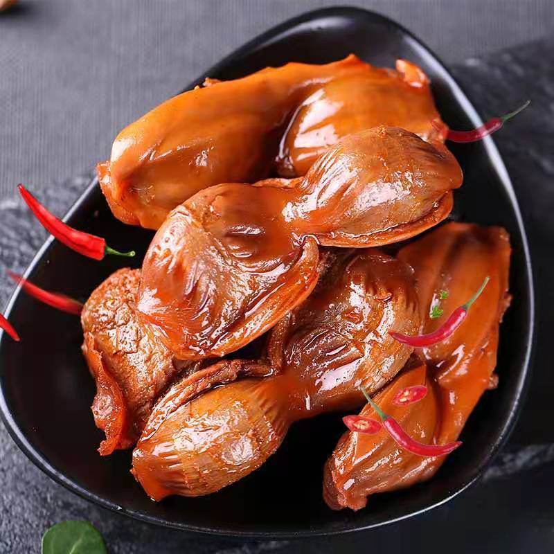 麻辣鸭板肠鸭食带食管 香辣鸡胗卤味真空熟食下酒菜即食批发 麻辣鸭板