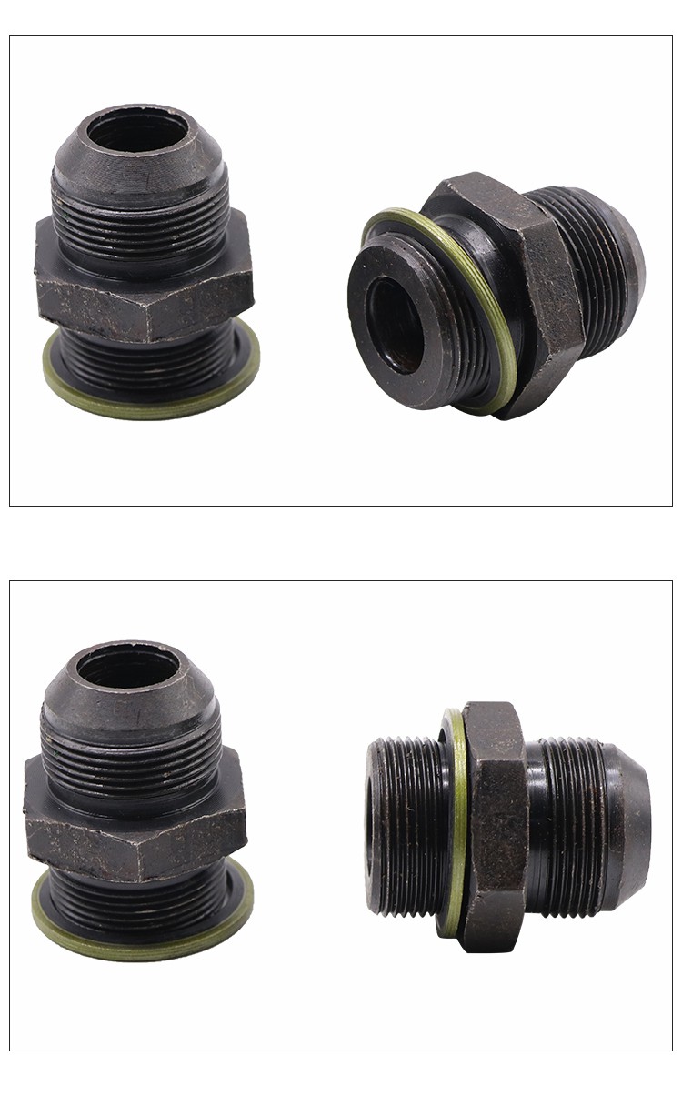 高压油管外丝直通转换接头卡套接头d型加组合垫1415d12125组
