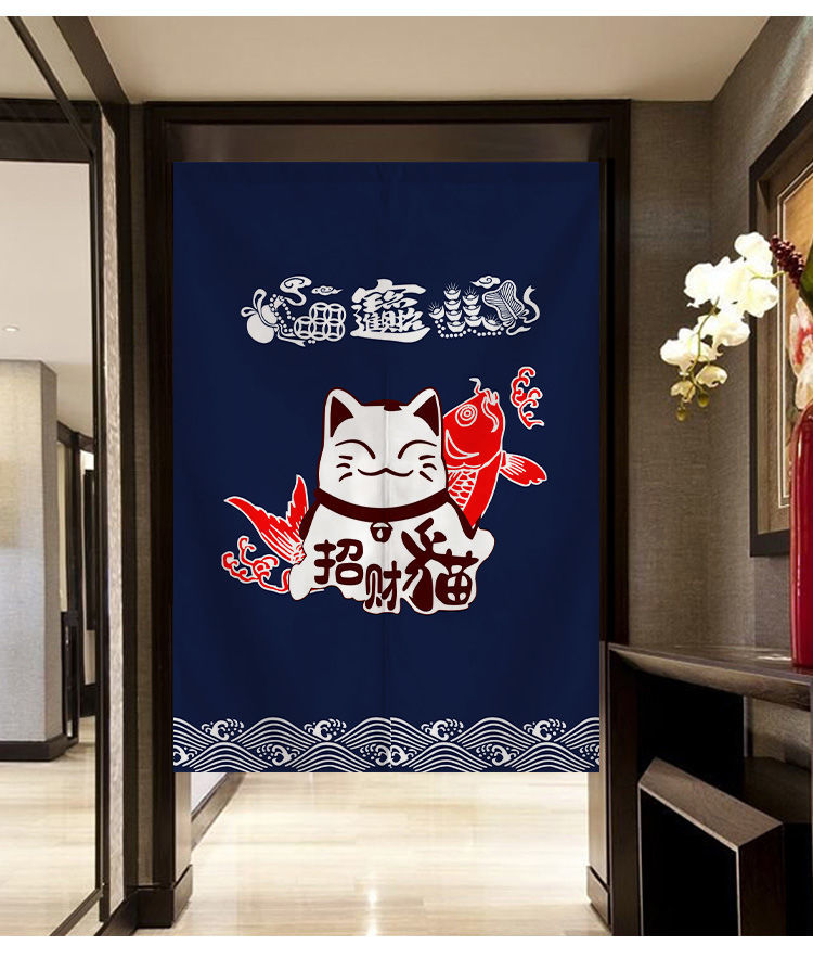 厨房门帘隔断帘专用餐厅定制免打孔遮挡半帘布商用饭店后厨挂帘子新厨