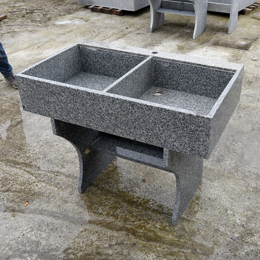 大理石庭院洗衣池带搓板洗衣台水磨石别墅阳台洗衣水槽家用户外室外