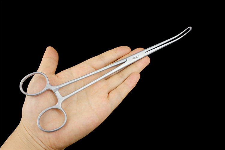 动脉夹持钳22cm弯头组织钳鼠齿钳爱丽丝fxp330子宫动脉夹持钳22cm弯