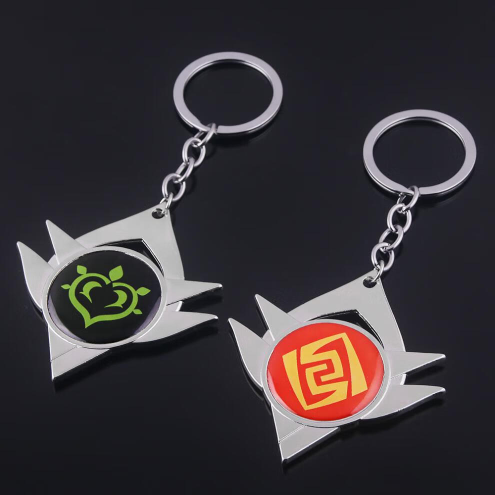 2021新款原神神之眼钥匙扣原神kfc勋章联动源元神诺艾尔徽章周边金属