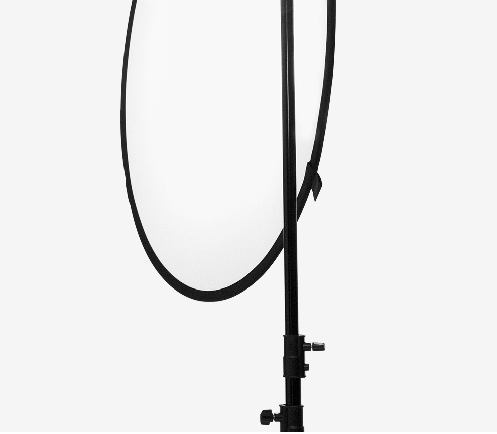 ambitful志捷摄影椭圆柔光板旗板折叠便携柔光屏挡光拍照反光板110cm