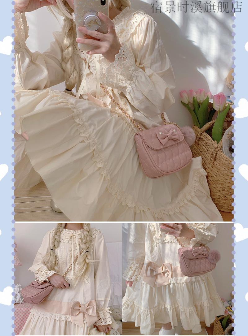 现货有点嗲绵羊泡芙原创包lolita可爱日常jk制服通勤女方包夏季百搭