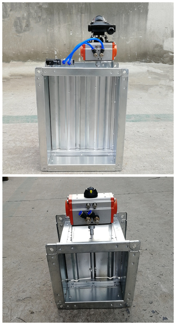 电磁阀排气调节阀 电控气动阀风管气动电磁阀风量调节阀手动不锈钢风