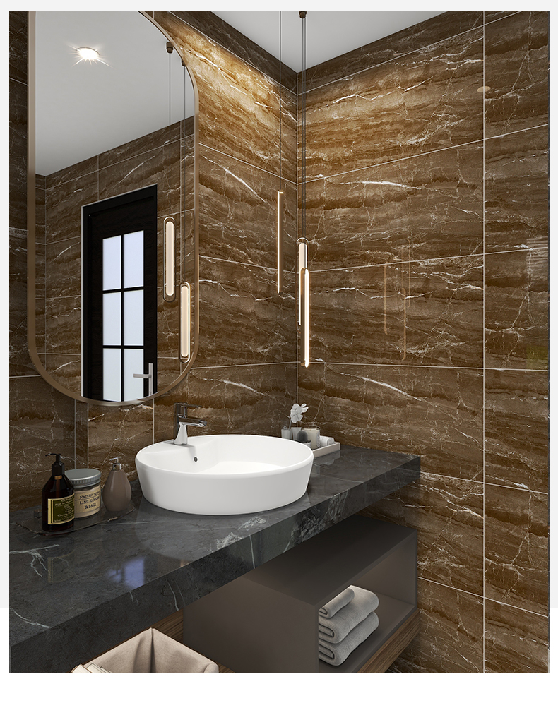 棕色瓷砖800x800通体大理石客厅厨房防滑卫生间墙砖 ys-8yd501 800*