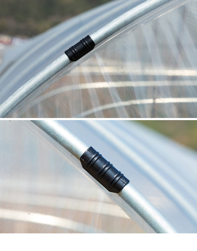 大棚配件压膜卡固定膜卡扣abs合金塑料防风卡槽压膜槽卡子双钢丝 22管