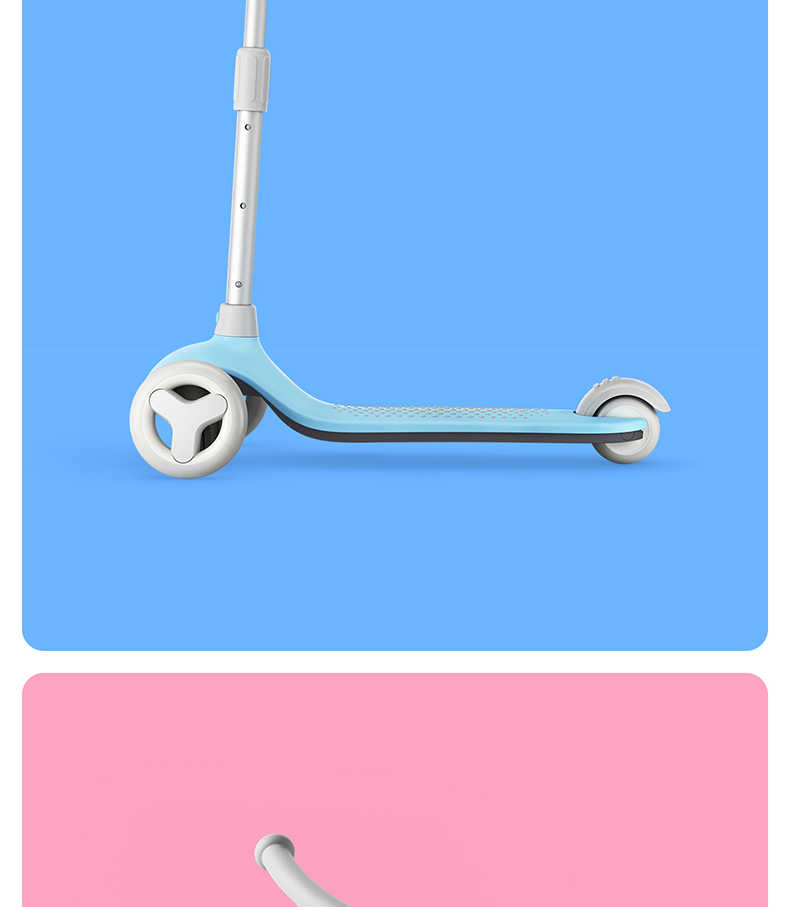 小米mi米兔儿童滑板车男童女孩三轮滑滑车闪光轮36岁宝宝玩具车礼物