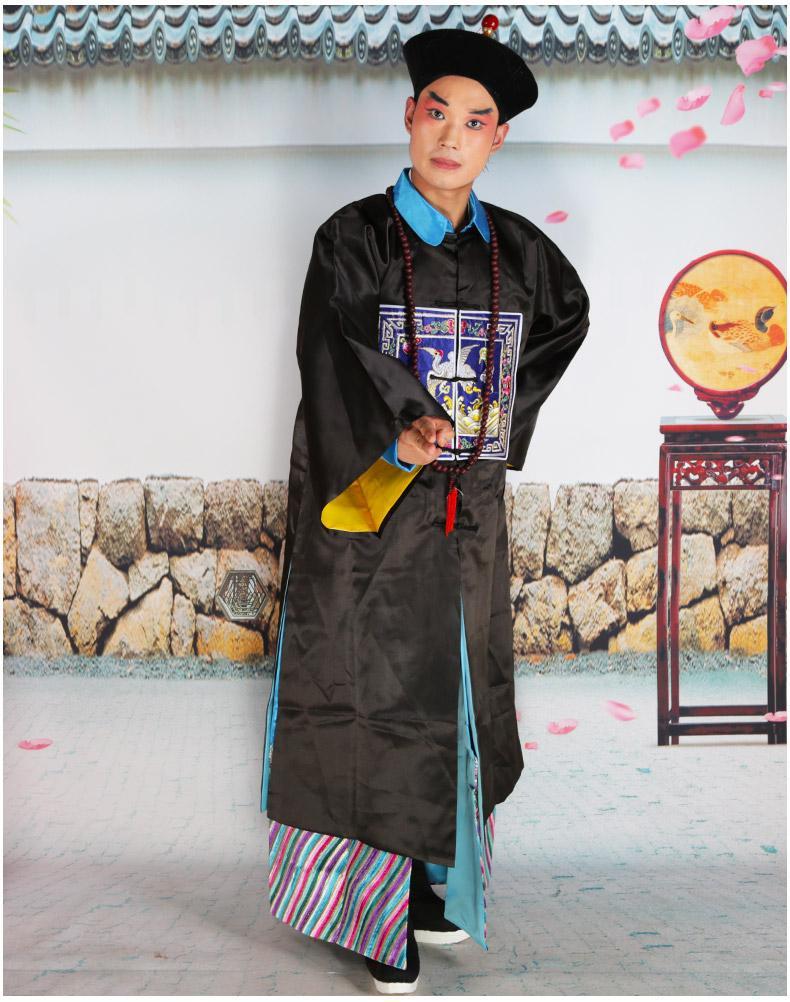 清朝官服中山装僵尸服演出古代戏剧清朝官衣戏装古装刘墉和珅cos僵尸